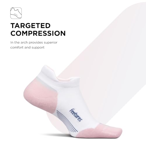 Image of Feetures Elite Max Cushion No Show Tab - Running Socks for Men & Women, Athletic Compression Socks, Moisture Wicking