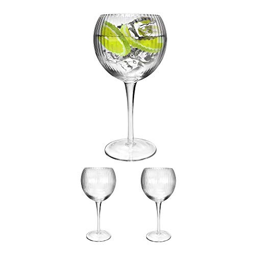 Ginsanity [Retro Hayworth groß [585 ml] Copa Glas Gin und Tonic [G&T] Balloon Gläser Für Cocktails und Geschenkbox - Packung Mit 2 Stück Cover