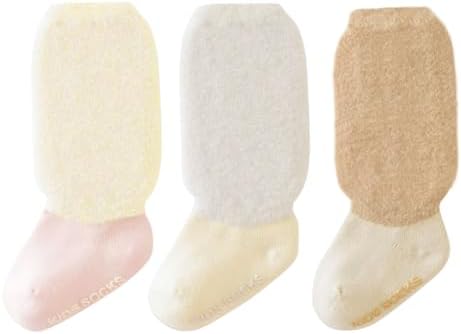 （02:30時点） [HOOMCOOM] ベビー ソックス 赤ちゃん 靴下 冬用 滑り止め 柔らかく履き心地 3足セット 12cmから14cm