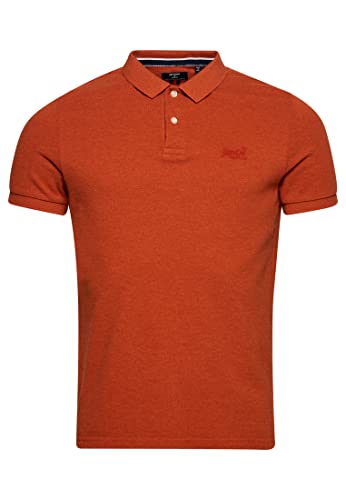 Superdry Mens Classic Pique Polo Polohemd, Rust Orange Marl, XX-Large