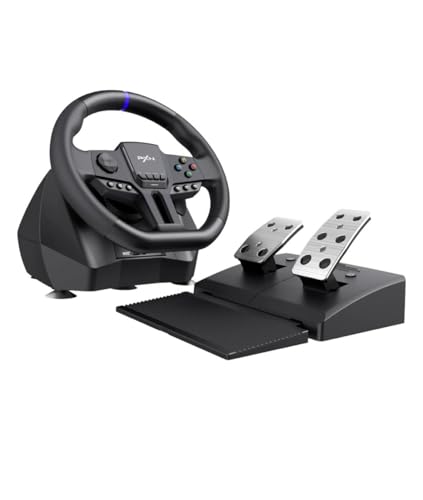 Image of Playtastic PXN V900 GEN2 Racing Wheel, Universal USB Car Simulator with 270 /900 Degree Steering Control, Pedals for PC, PS3, PS4, Xbox One, Xbox Series X /S, Switch
