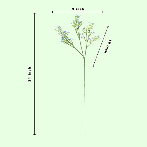 Lylyfan 12 Pcs Babys Breath Artificial Flowers, Gypsophila Real Touch Flowers For Wedding Party Home Garden Decoration Blue #TOP1