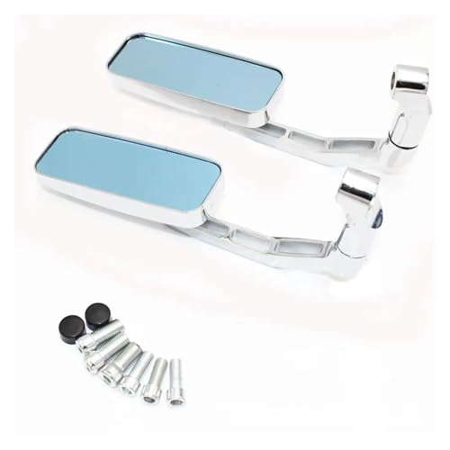 Espejos retrovisores cromados con soporte rectangular de alta resistencia 5