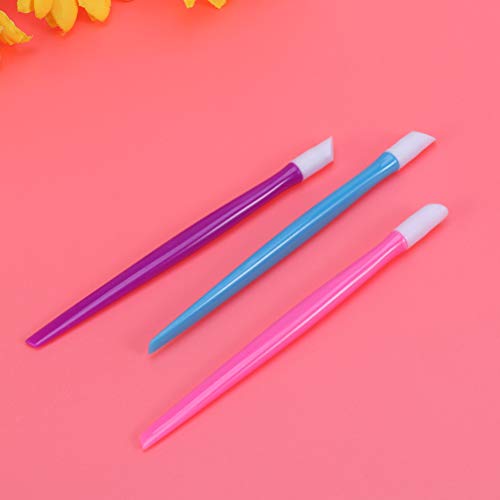 Lurrose Punho Plástico Empurrador Da Cutícula Do Prego Cleaner Manicure Ferramentas Unha Polonês Rem