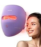 JOVS LED Light Therapy Face Mask, Wireless LED Light Therapy Beauty Device for Face, 4 Modes and Portable Skin Care Tools for Home Use (Light Purple)