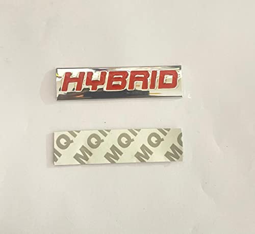 Image of Emblems for Car & Bike Metal Lo.go and Grill Me.tal Lo.go, Auto Accessories for Car Emblem 3D Badge Auto Racing Sport Sticker Grand Tourer Decal. (Hybrid Chrome RED Sticker)
