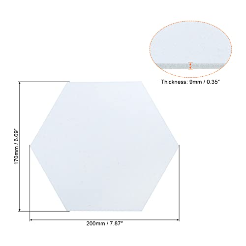 Tableau feutre hexagone PATIKIL blanc lot de 2