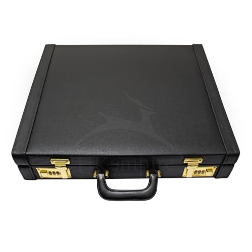 Premium Masonic Regalia Grand Apron Hard Case Briefcase, Black Leather – Freemason Bags & Cases3