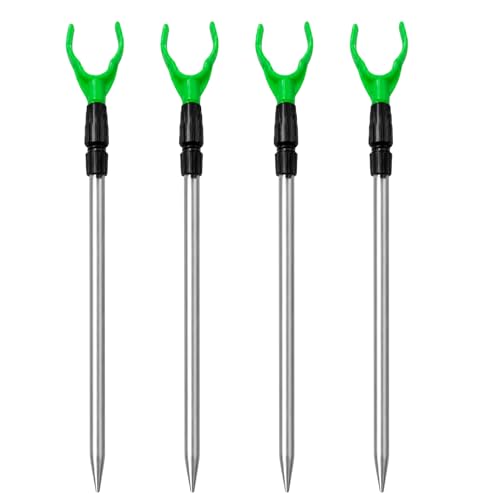 BrKern 4 Stück Rutenhalter Angel Rutenständer zum Angeln Fishing Teleskop 50cm Rod Pod Zubehör Angelrutenhalter für Boote Angelständer Angelruten Halterung Angelzubehör Rutenauflage Angel Halter