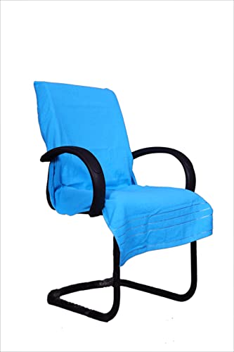 Image of ROMAN HOME 100% Superfine Cotton Solid Large Luxury Office Chair Towel with Tie Knot 450 GSM - (Pack of 1) Original Product AS PER Picture Shown (1, ch Sky Blue)