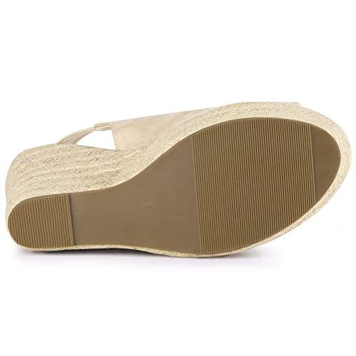 Espadrilles compensées légères beige taille 39 à bride arrière élastique