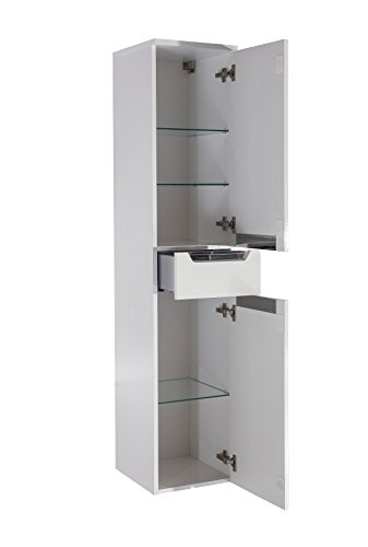 Schildmeyer Hochschrank, | In Weiß Hochglanz | 35.5 x 159.5 x 33 cm - City Schildmeyer Hochschrank, | In Weiß Hochglanz | 35.5 x 159.5 x 33 cm