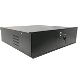 ENS Heavy-Duty DVR Lock Box, 18 x18 x5 Inch, Steel Construction, Cooling Fan, Lock with Keys, Perfect for Professional CCTV Security Surveillance NVR DVR System at Public Place