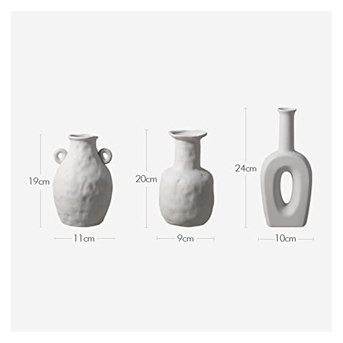 Vase céramique blanc style rétro RLKHXBS petit modèle de table