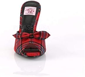 Pin Up Couture Women's MONROE-08 Flared Heel Slide Black 9 | Image 1