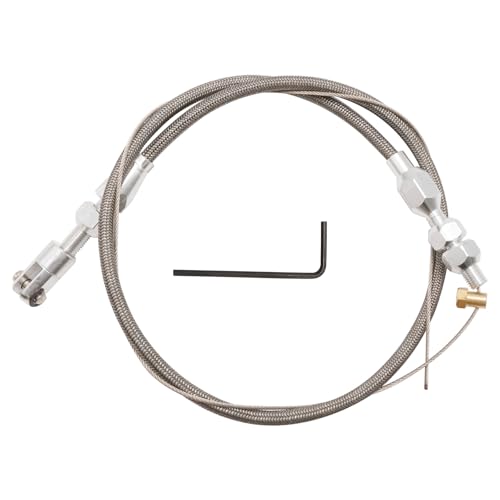 ZUDKSUY 5657 Steel Braided Throttle Cable Kit, Stainless Adjustable Steel Braided Throttle Cable Kit for Racing Cars Modified Cars and Daily Driving Vehicles