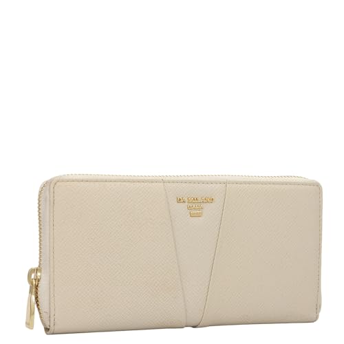 Image of Da Milano Premium Leather Wallet for Women | Multi Compartment Travel Wallet - White (10072A-OL)