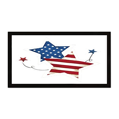 Décoration murale 4th of July NABRAND cadre en bois inspirant pour maison familiale