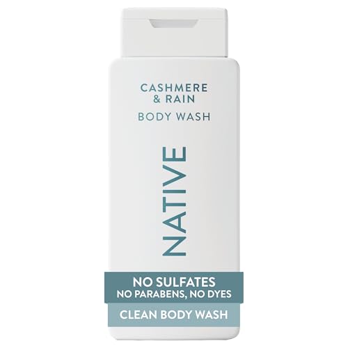 Image of Native Clean Body Wash, Gentle & pH-balanced for Sensitive Skin, 24-Hr Freshness for Women & Men, Vegan & Cruelty-Free, Free of Sulfates, Parabens & Phthalates, Cashmere & Rain, 18 fl oz