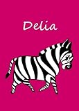 Delia: personalisiertes Malbuch / Notizbuch / Tagebuch - Zebra - A4 - blanko - Herausgeber: edition cumulus edition cumulus 
