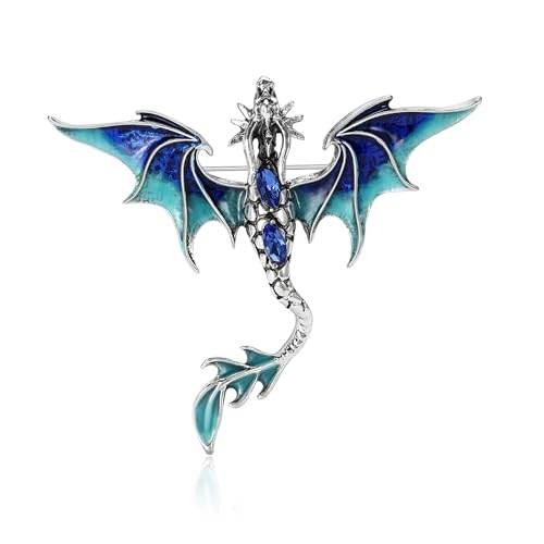 Image of Dragon Brooch for Men Suit Lapel Enamel Pins for Suits Fashion Accessories Shirt Clip
