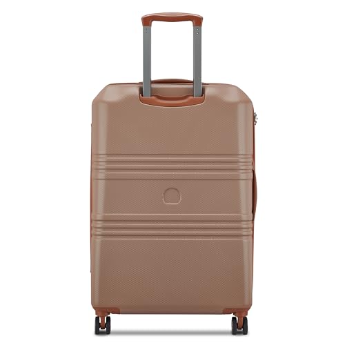 Image of DELSEY PARIS Paulette 69.5 cms Medium Check-in ABS /Polycarbonate Hard Sided 8 Wheels and Expandable Spinner Suitcase /Trolley Bag for Travel with TSA Lock- Brown