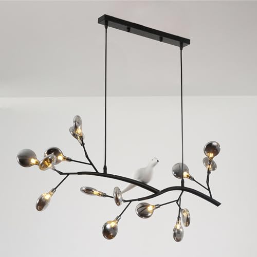 Lustre luciole LED moderne pour illuminer votre îlot de cuisine et table de salle à manger en verre