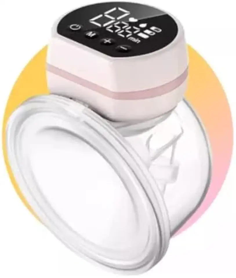 Bomba De Tirar Leite Mama Portátil P1 Mãos Livres Elétrica Sem BPA 3 Modos 10 Níveis de Sucção Conforto Coletor de Leite de Amamentação, 24mm, Rosa