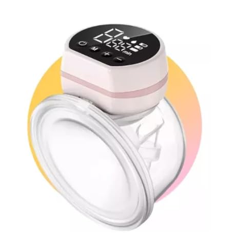 Bomba De Tirar Leite Mama Portátil P1 Mãos Livres Elétrica Sem BPA 3 Modos 10 Níveis de Sucção Conforto Coletor de Leite de Amamentação, 24mm, Rosa