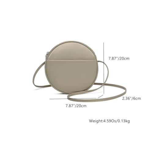 Image of Circle Crossbody Bag for Women NYLON Circle Purse with Zipper Adjustable Knot Shoulder Straps