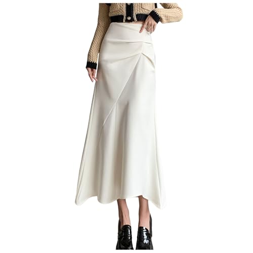 Povozer] スカート レディース マーメイドシルエット ロング丈 無地 A