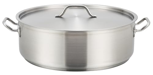 Comparison: Best Cooking Vessel Stainless Steel 8 Winco Commercial-Grade Stainless Steel Brazier with Lid, 15 Quart