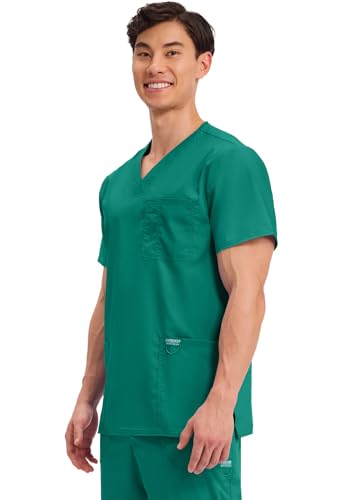 Image of Cherokee WW Revolution V-Neck Scrub Top for Men with 3 Pockets