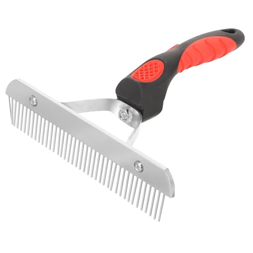 HOLIDYOYO Ergonomic Horse Brush Metal Comb Hair Removal Grooming Tool Skid-resistant Handle