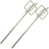 DOITOOL 2Pcs Paint and Mixer, Power Drill Mixer Attachment, Metal Paint Mud Mixer Heavy Duty Cement Mixer Concrete Drill Mixing Rods Professional Paint Cement Grout Bucket Mixer