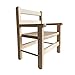 Combelle - Petit Fauteuil Enfant En Bois Avec Accoudoirs Juliette, Jusqu'à 5 ans, Fabriqué En France, 48.5x32.5x6cm (Bois Naturel Vernis)