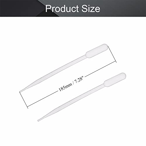 Image of Othmro 100Pcs 5ml Disposable Plastic Transfer Pipettes,Calibrated Dropper Clear Pipettes Liquid Dropper Suitable for Ear Eye Essential Oils Makeup, Science Laboratory, DIY Art 205mm Length