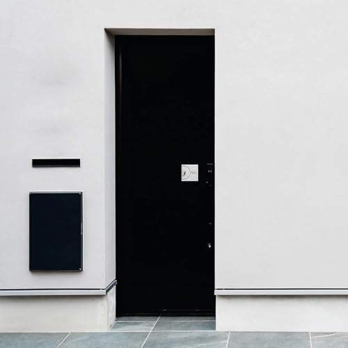 Image of PUSH PULL Brushed Silver Black Room Sign 6 INCH * 6 INCH Self-Adhesive Sign for Business Office Corporate Hotel Company Factory Club Commercial Malls.
