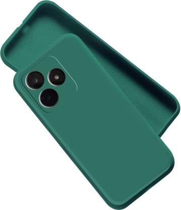 Image of A rtistque Liquid Silicone Back Cover Case for Realme C53 Shockproof TPU Soft Flexible with Camera Protection - Green