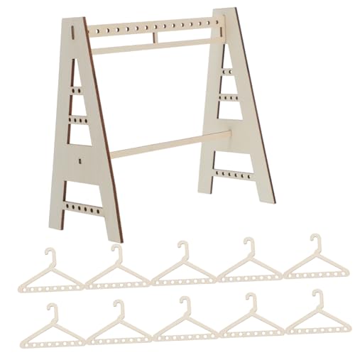 SOLUSTRE Stylish Wooden Jewelry Display Stand Earring Rack Display Holder for Retail Necklace Stand Organizer