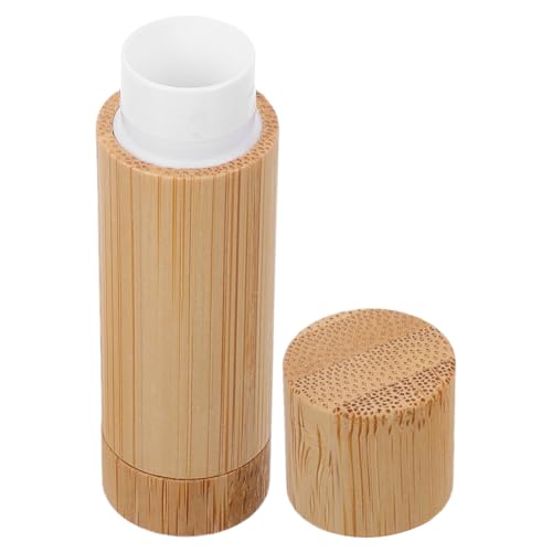 OFFIGAM Tubi per Rossetto in Bambù 5g Ricaricabili Contenitori per Balsamo Labbra e Profumo con Design Unico per Applicazione Fai da Te e Conservazione Naturale