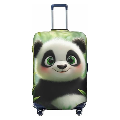 Lovely Panda Bamboo Forest Luggage Cover Protector Suit Case Cover Elastic Washable Anti-Scratch For 18-32 Inch Luggage X-Large
