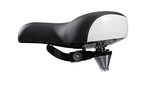 1Foot×1Foot Extra Wide Bike Seats,Thick and Soft Foam Material,Large Beach Cruiser Bike Seat with Suspension .Oversize Bike Seat,Comfortable Bicycle Seat for Men and Women.