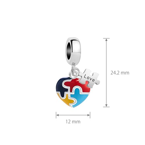 Image of Autism Charm Compatible with Pandora Bracelet for Women