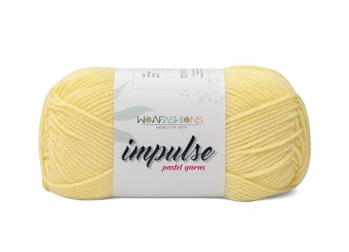 Image of WOAFashions Impulse Hand Knitting & Crochet Yarn, Premium Acrylic, 4 : Medium (Corn Field) (100gms / 3.5oz / 200mtr / 218yds)