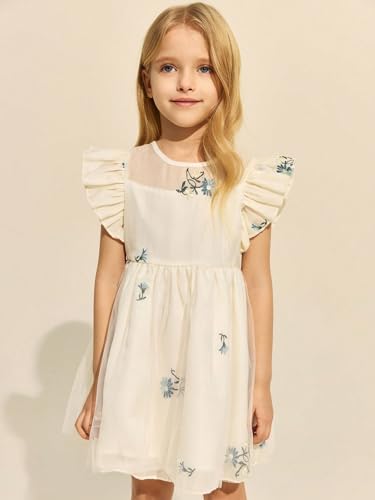 Image of TAGAS Girls' Long-Sleeve Floral Party Dress with Big Bow||Baby Girl Dress|| Frock for Girls|prinsses Dresses | Dress for Girls|