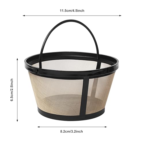 Brensten 8-12 Cup Reusable Filter Basket With Closed Bottom Fits Mrcoffee Coffee Maker And Brewer - Permanent Filter Replacement For Mr Coffee Gold Basket-Style Filters 2-Pack thumb #6