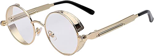 Image of OWL Steampunk Vintage Retro Round Circle Gothic Hippie Colored Plastic Frame Sunglasses Colored Lens