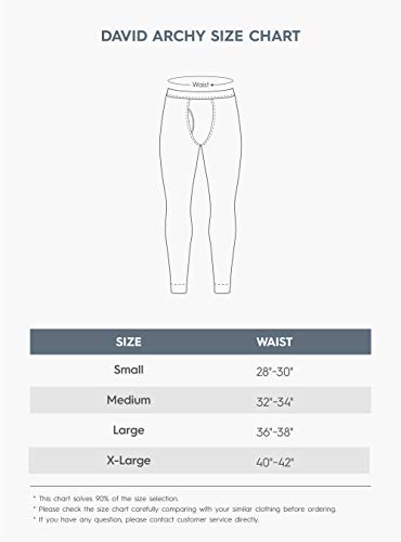 image for DAVID ARCHY Men's 2 Pack Ultra Soft Winter Warm Base Layer Pants Fleec