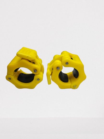 CSO FIT Olympic/Regular Barbell Collars (Pair)- Solid Nylon/ABS/Aluminium Locking Clamps Size /28/50 MM Optional (28 MM Regular)-image-16